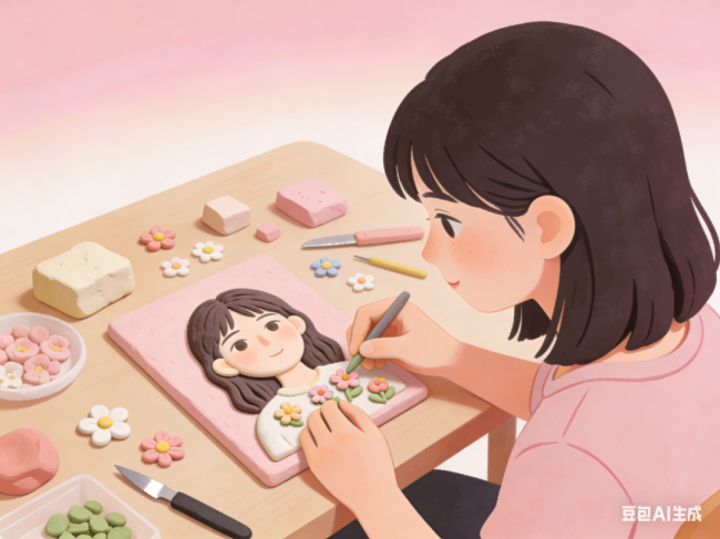 星河启梦：粉色邀约，写下镜中我手作花中我